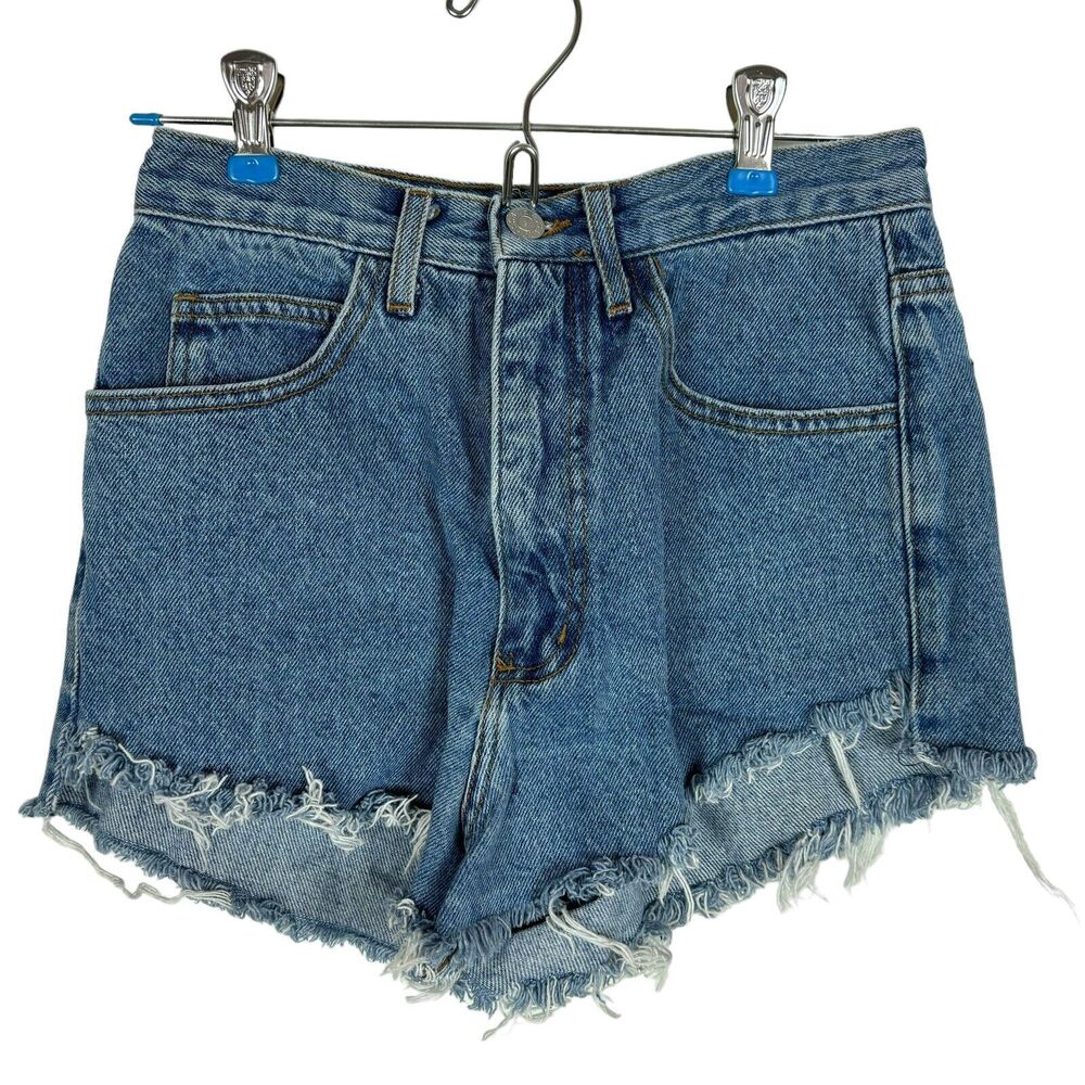Vintage 90's Guess Jean U.S.A. Cotton Mom Cut Off Shorts High-Rise Size 28